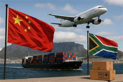 Cludo nwyddau o'r môr o China i Durban